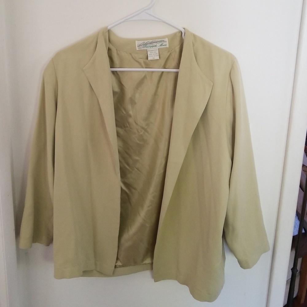 Light green silk jacket